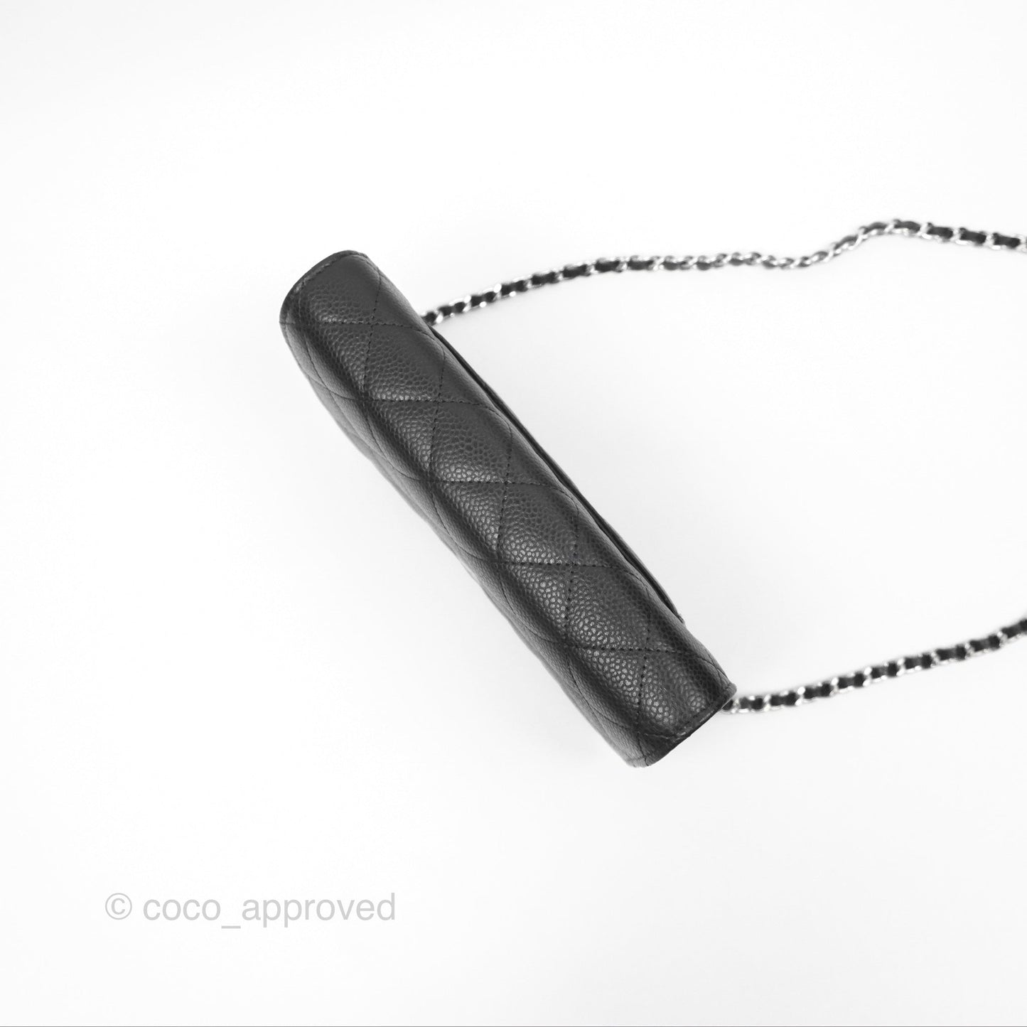 Chanel Quilted Classic WOC Black Caviar Silver Hardware