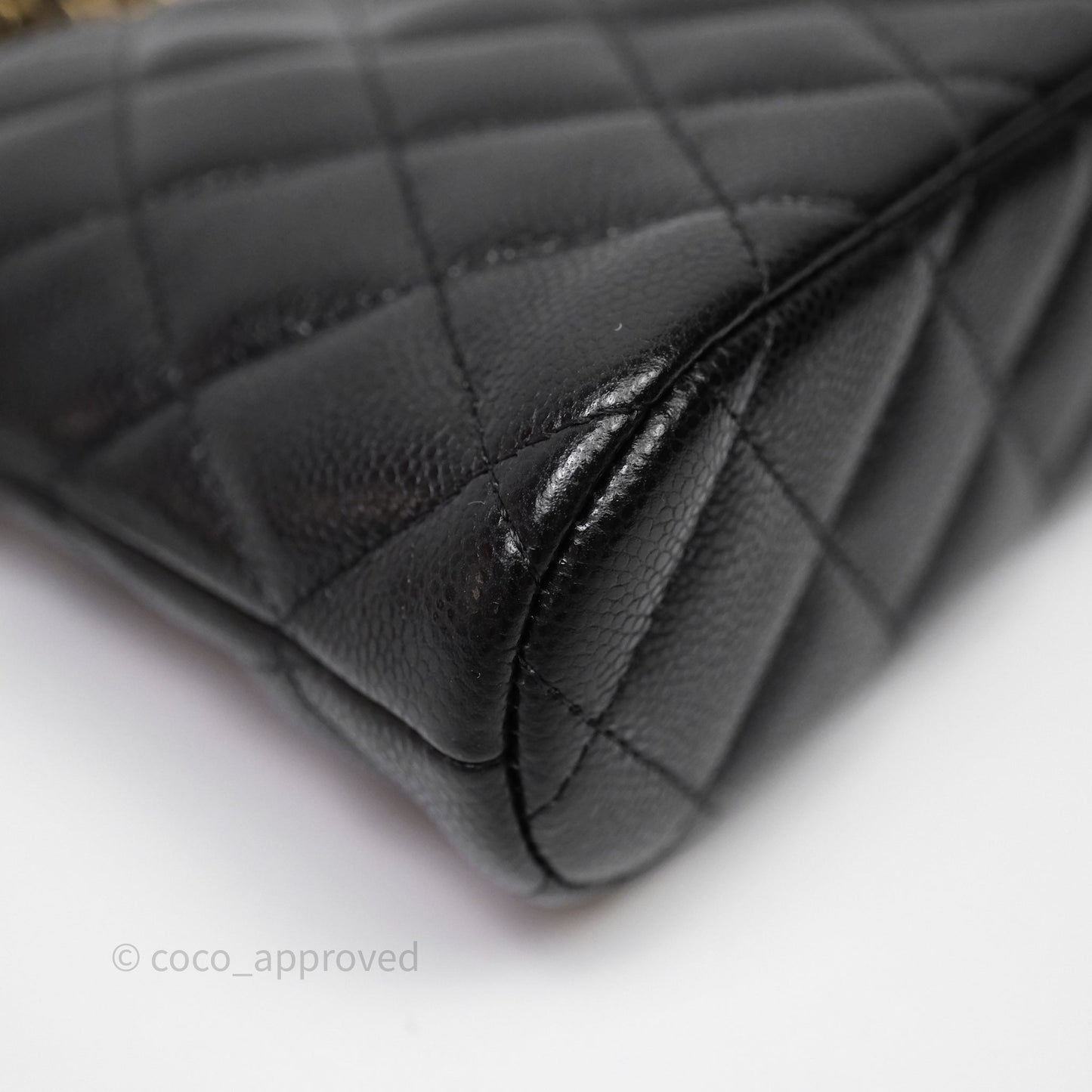 Chanel Clutch on Chain Black Caviar Gold Hardware