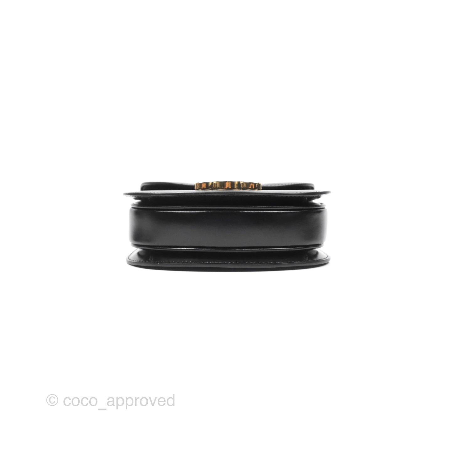 Celine Mini Besace Clea in Shiny Calfskin Black