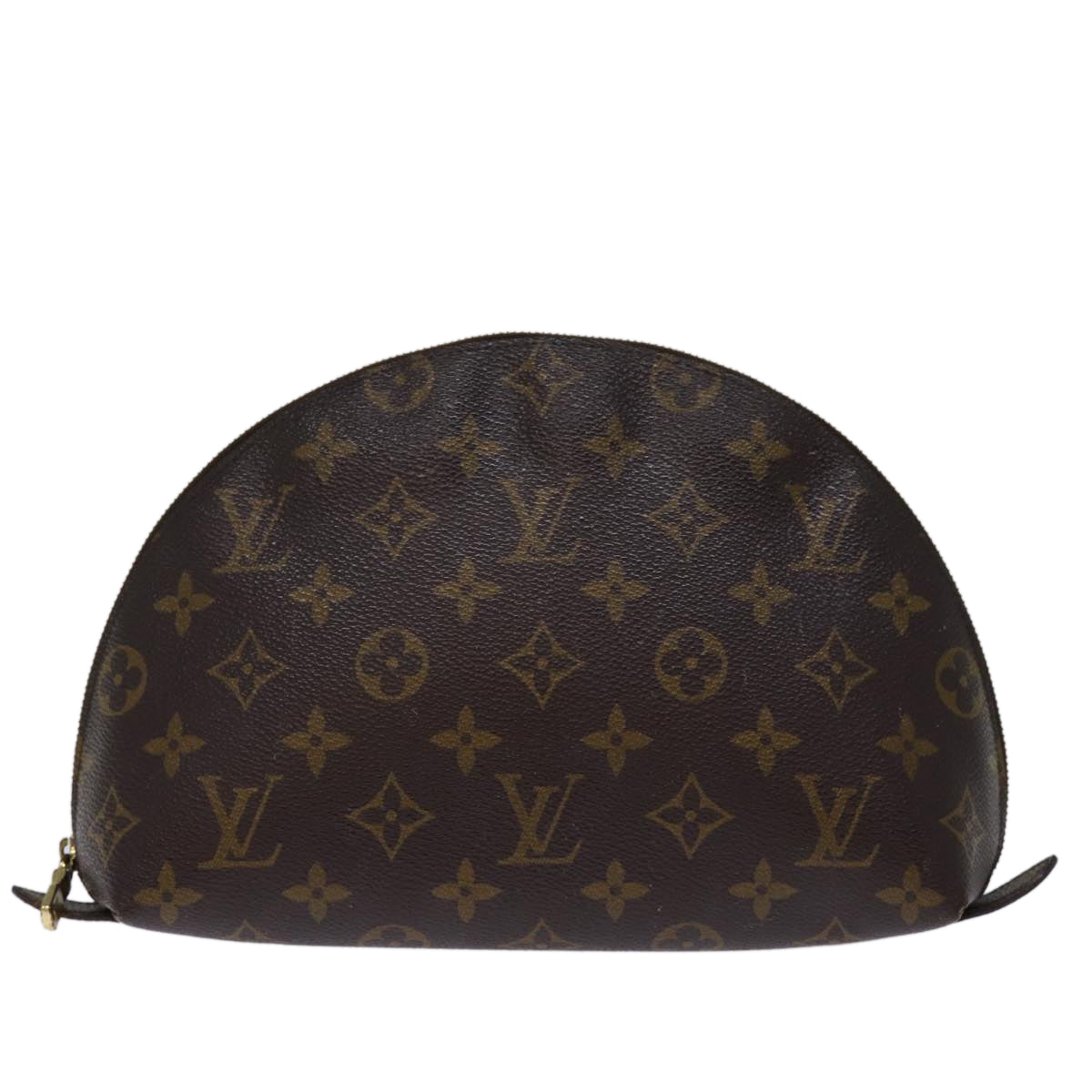 LOUIS VUITTON Monogram Trousse Demi Ronde Cosmetic Pouch M47520 LV 76931