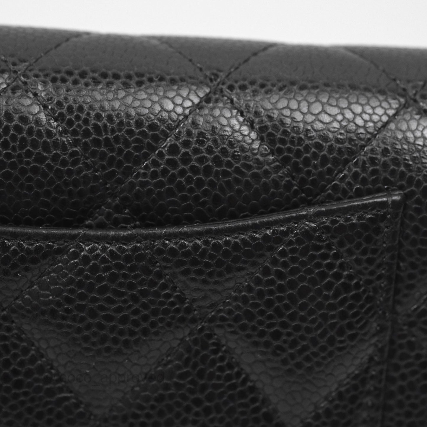 Chanel Quilted Classic Zip Long Wallet Black Caviar Gold Hardware