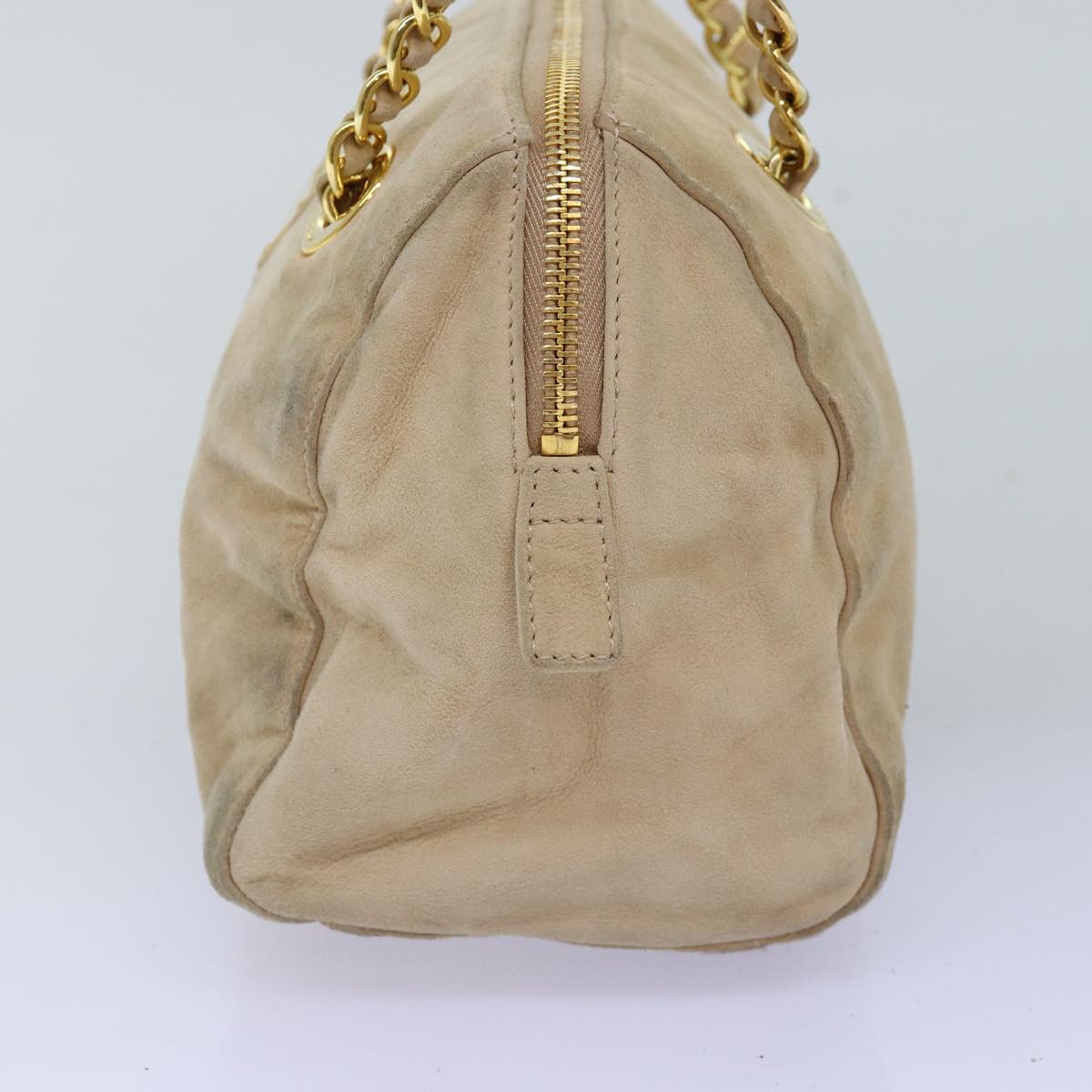 Luxury PradaHand Bag Suede Beige 76978