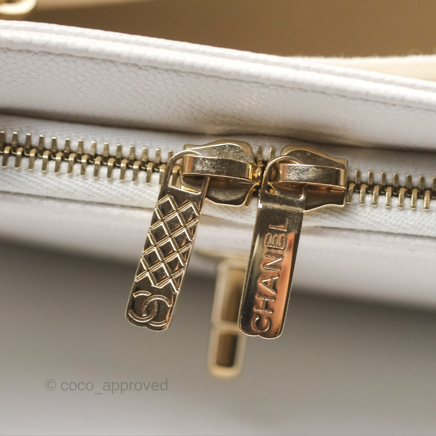 Chanel Quilted Small Business Affinity Flap White Caviar Gold Hardware