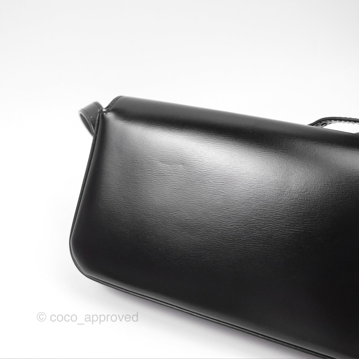 Celine Triomphe Shoulder Bag Black Calfskin