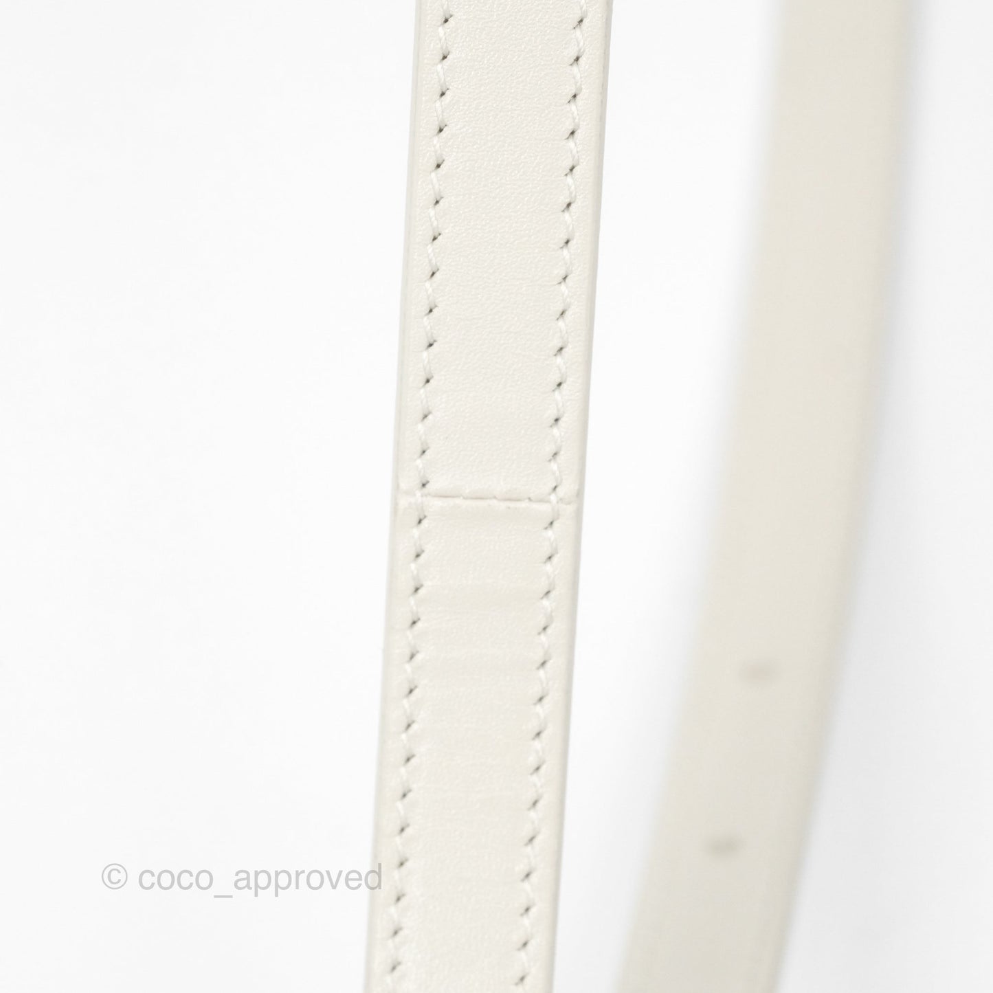 Saint Laurent Mini Manhattan Box Calfskin Blanc Vintage Gold Hardware