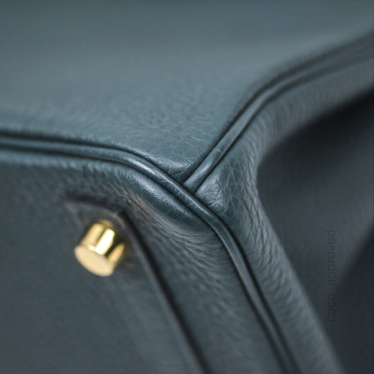 Hermès Birkin 25 Retourne Vert Cypres 6O Togo Gold Hardware