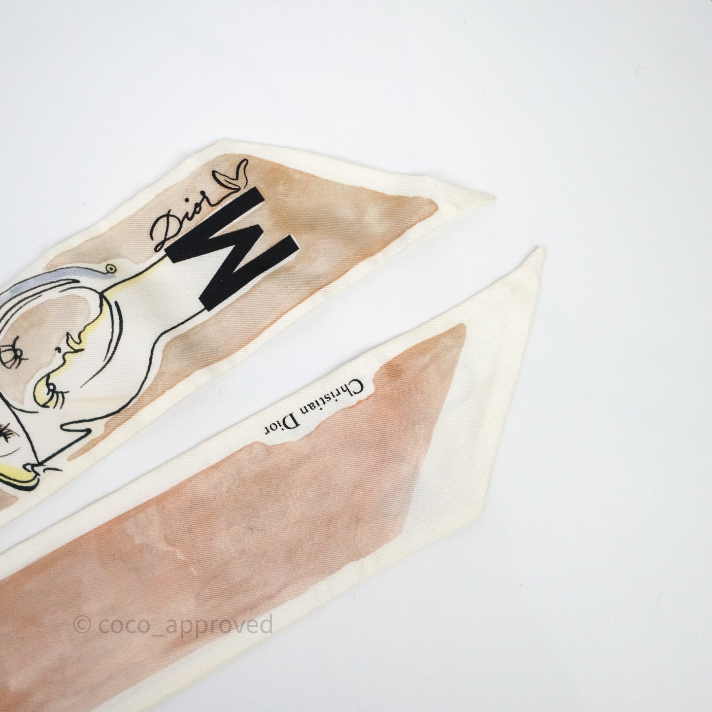 Christian Dior Silk Mitzah ABCDIOR "M" Twilly