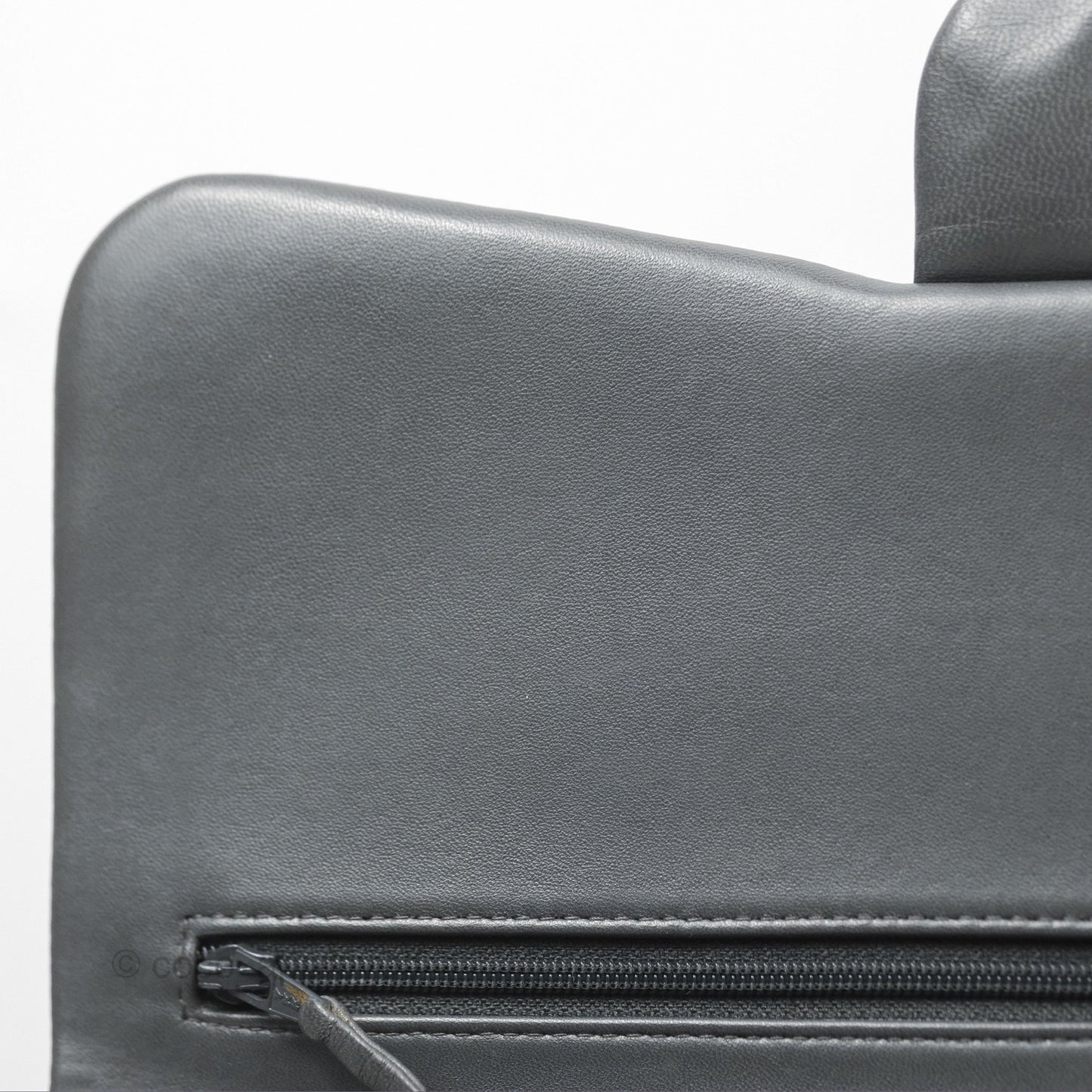 Chanel Jumbo Double Flap Dark Grey Lambskin Brushed Gold Hardware⁣⁣