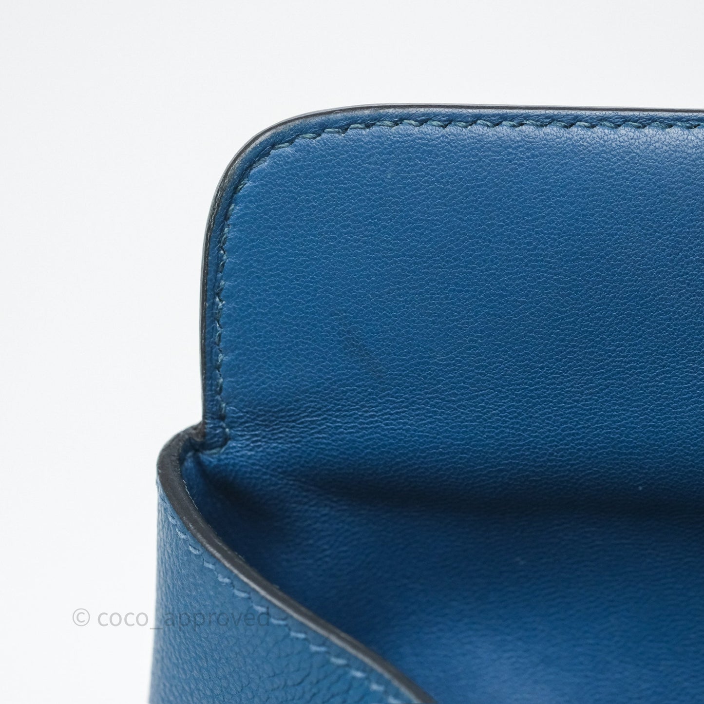 Hermès ToolBox 20 Bleu Cobalt 7C Evercolor Palladium Hardware