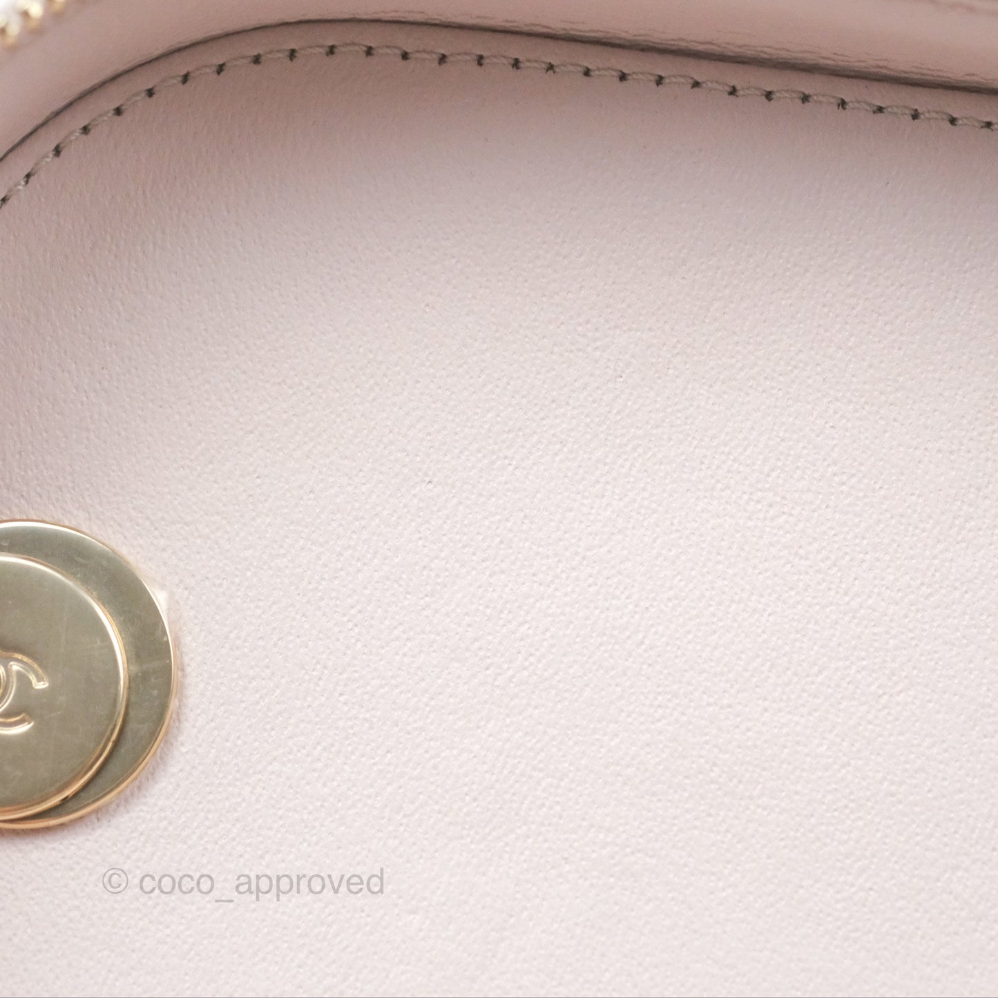Chanel Small Quilted Top Handle Vanity Case Light Lilac Lambskin Gold Hardware
