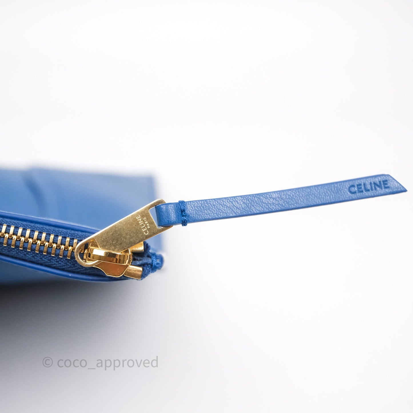 Celine Flat Luggage Tote Bag Blue Calfskin