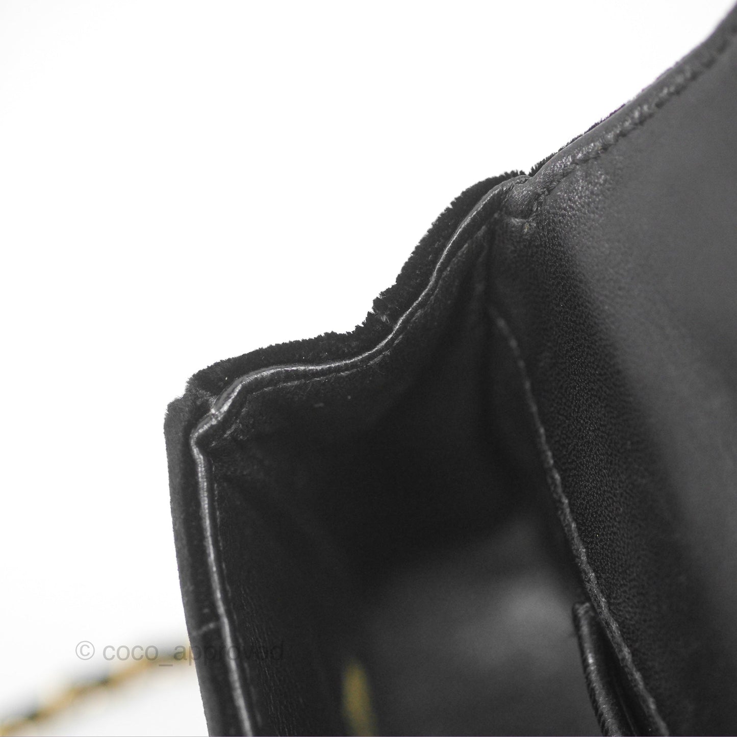 Chanel Vintage Mini Chocolate Bar Camellia Flap Black Velvet Gold Hardware
