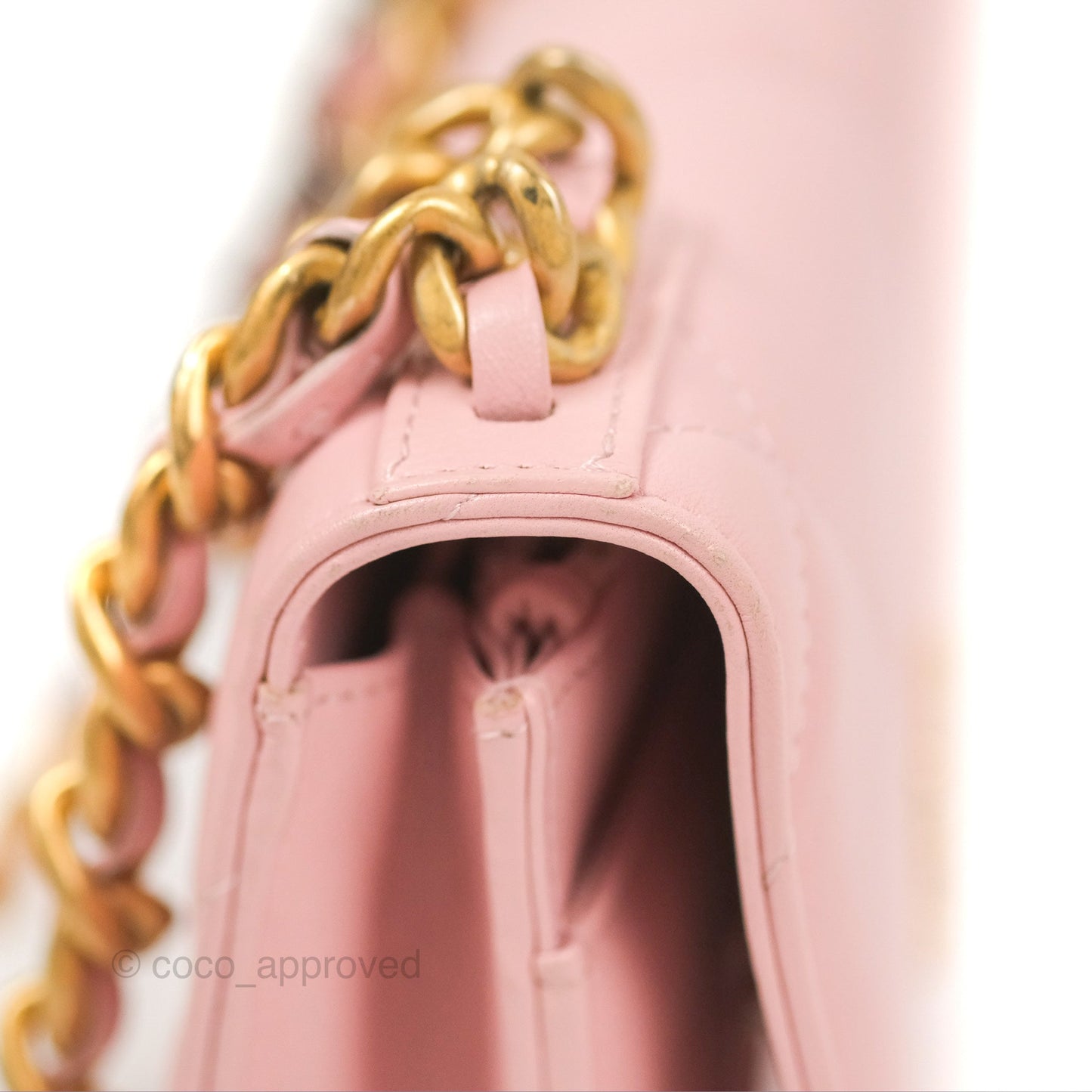 Chanel 19 Wallet on Chain WOC Light Pink Mixed Hardware
