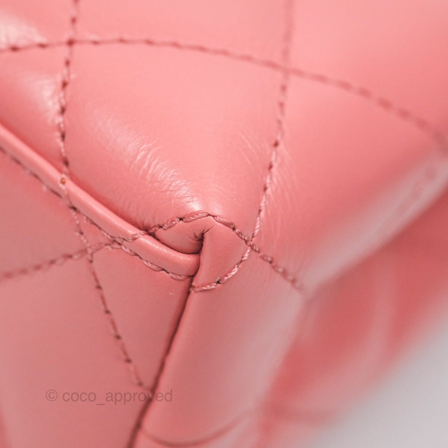 Chanel Kelly Bag Quilted Pink Shiny Calfskin Aged Gold Hardware