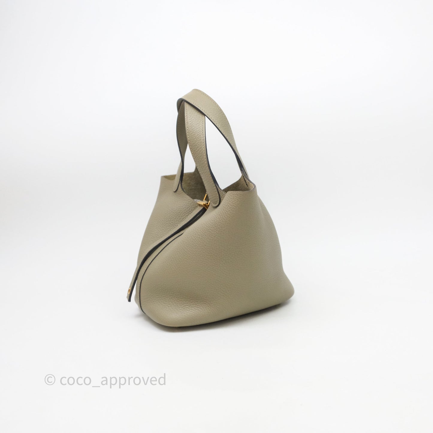 Hermès Picotin Lock 18 Q1 Sauge Clemence Gold Hardware
