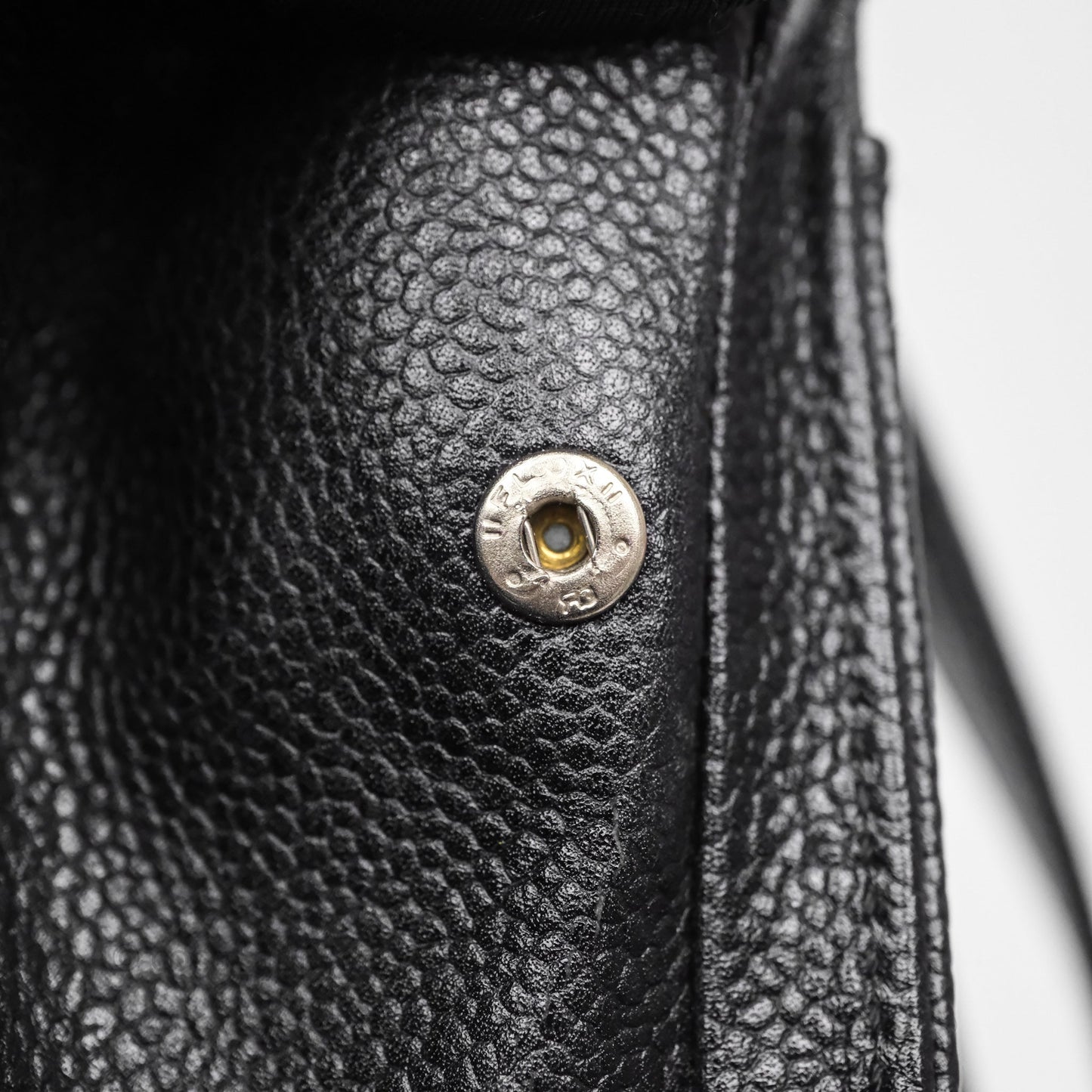 Chanel Vintage Tote Bag Black Caviar Silver Hardware