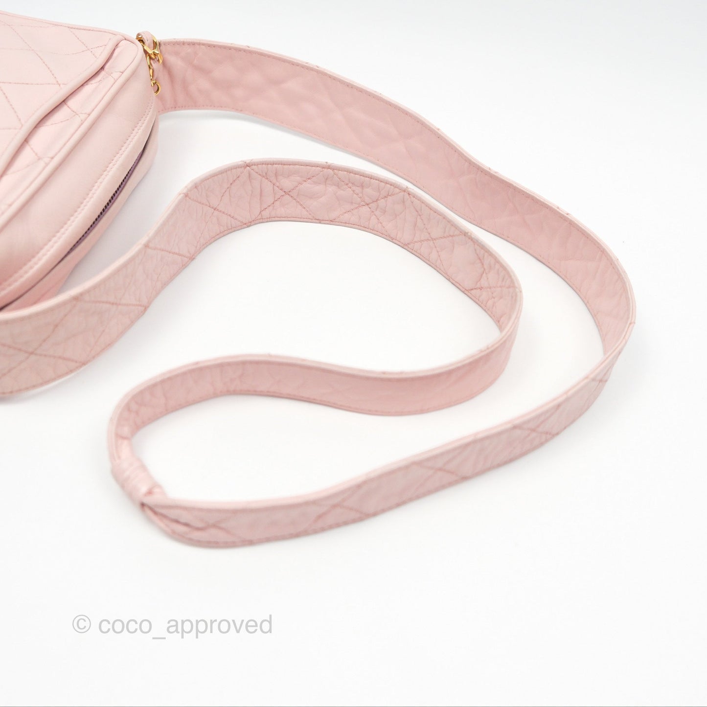 Chanel Vintage Camera Bag Pink Lambskin Gold Hardware