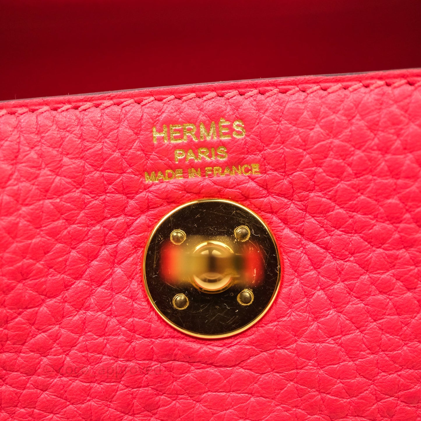 Hermès Mini Lindy 0E Rose Texas Clemence Gold Hardware
