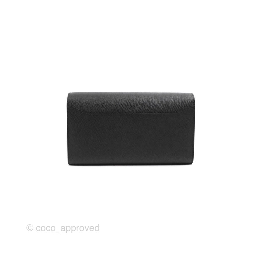 Hermès Constance Long To Go Wallet Black Epsom Gold Hardware