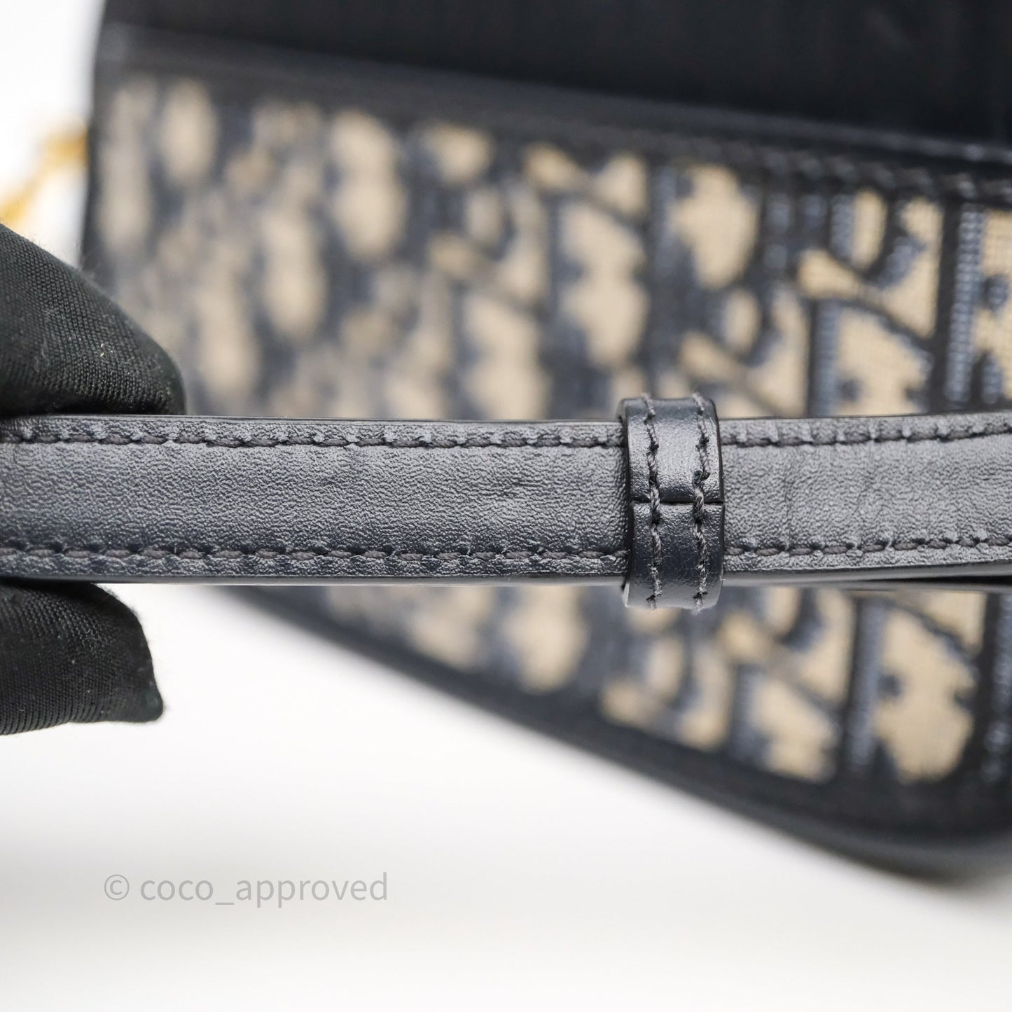 Christian Dior Bobby East-West Bag Blue Oblique Jacquard Canvas
