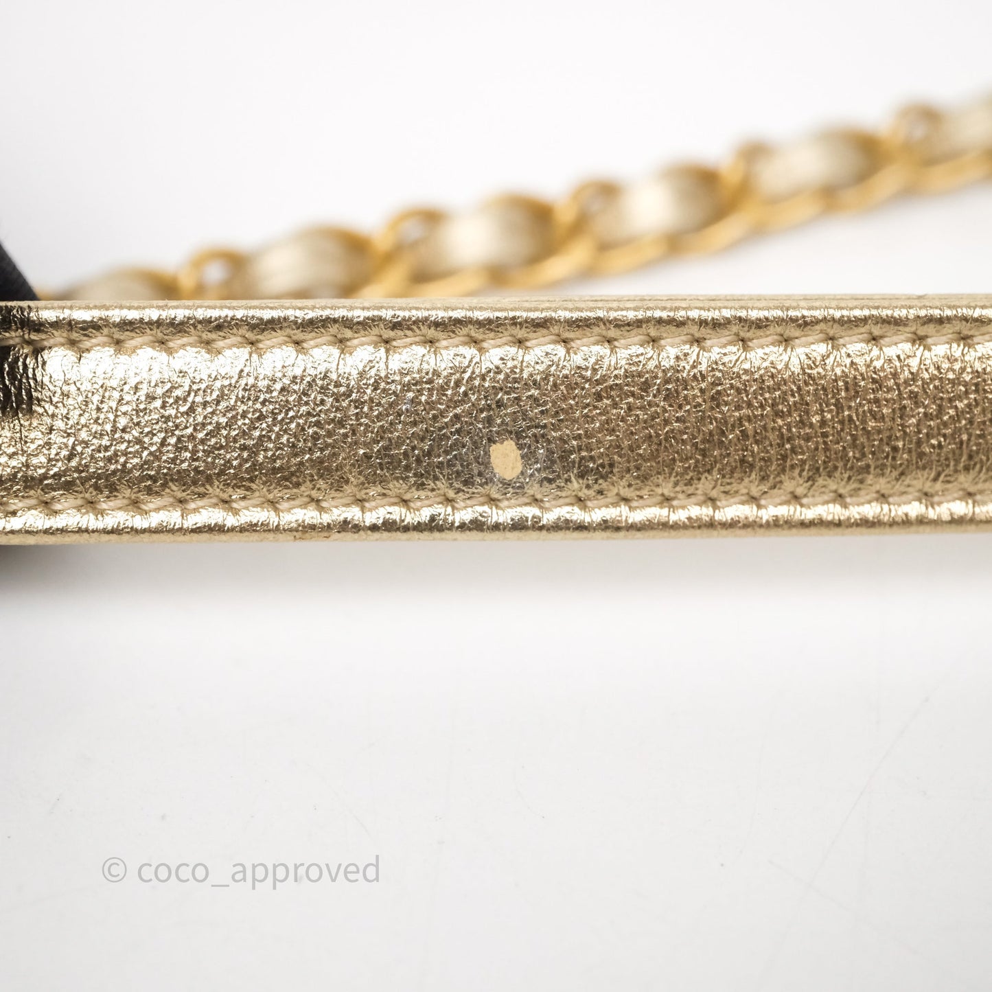 Chanel Mini Crystal Logo Handle Flap Bag Metallic Gold Lambskin 22S