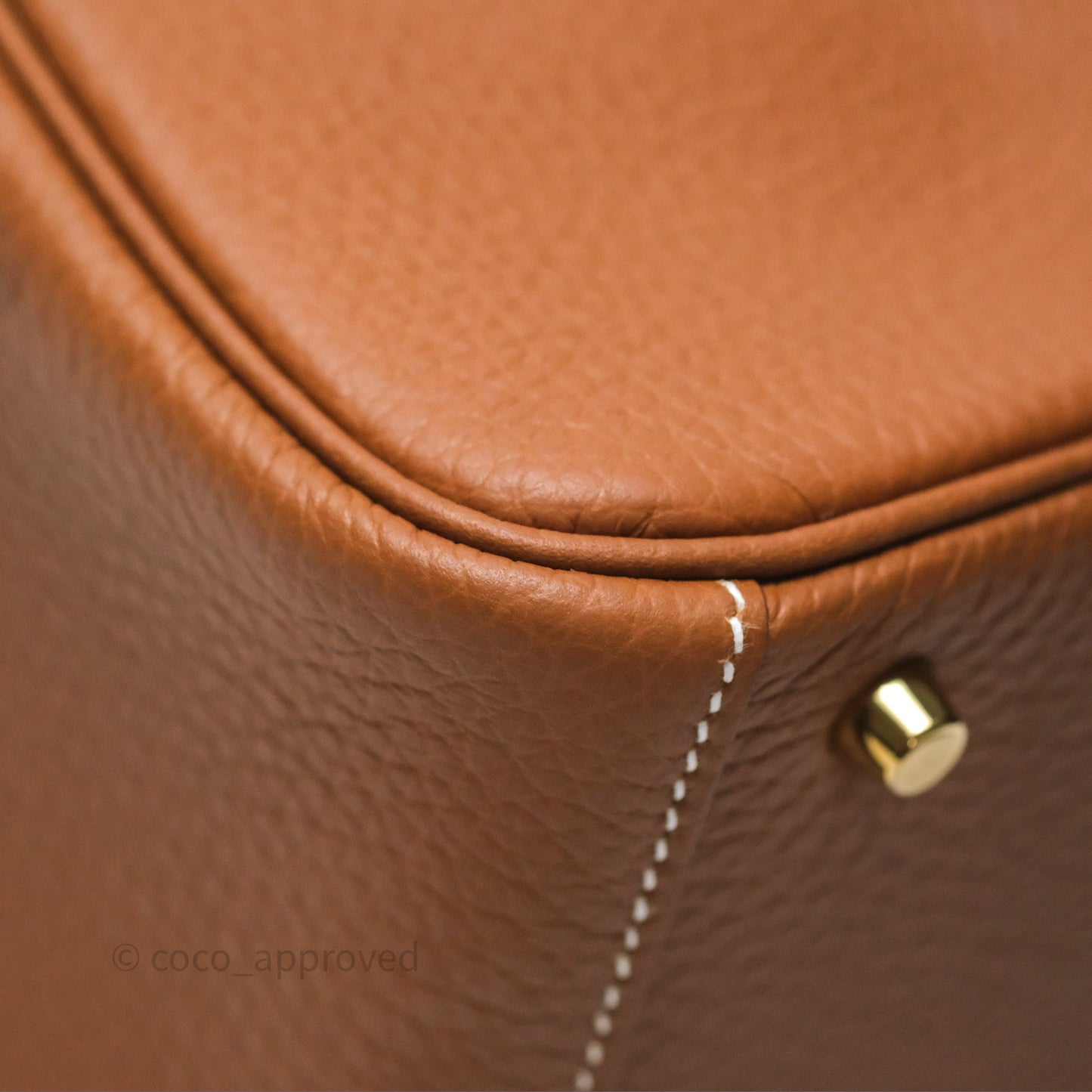 Hermès Mini Lindy 20 Gold Clemence Gold Hardware
