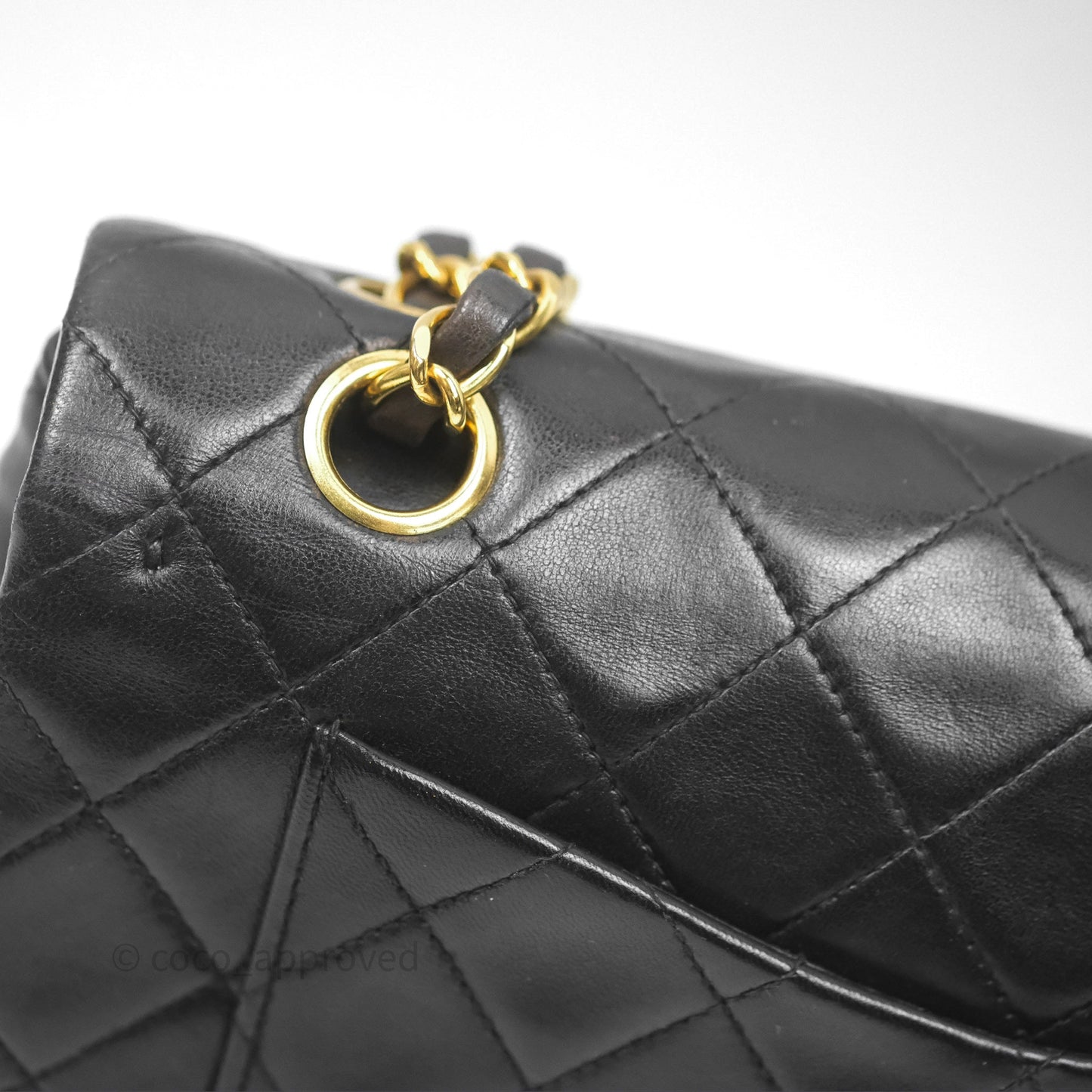 Chanel Classic Vintage Small Flap Black Lambskin 24K Gold Hardware