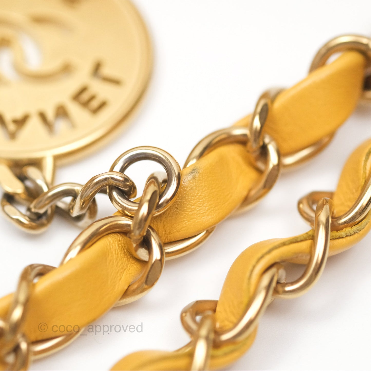 Chanel 22 Small Mustard Yellow Shiny Aged Calfskin Aged Gold Hardware