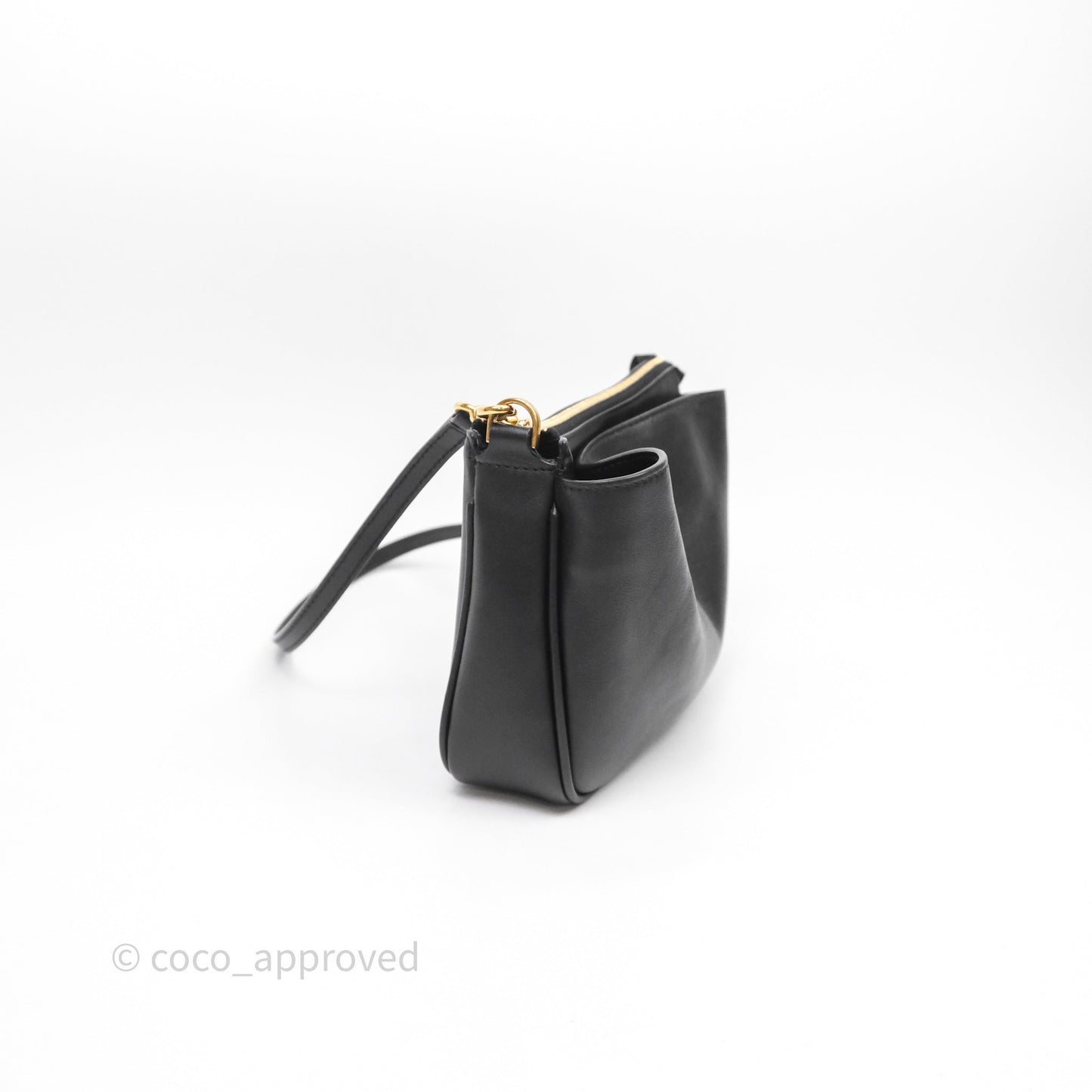 Balenciaga Rodeo Sling Pochette Leather Shoulder Bag Black Calfskin
