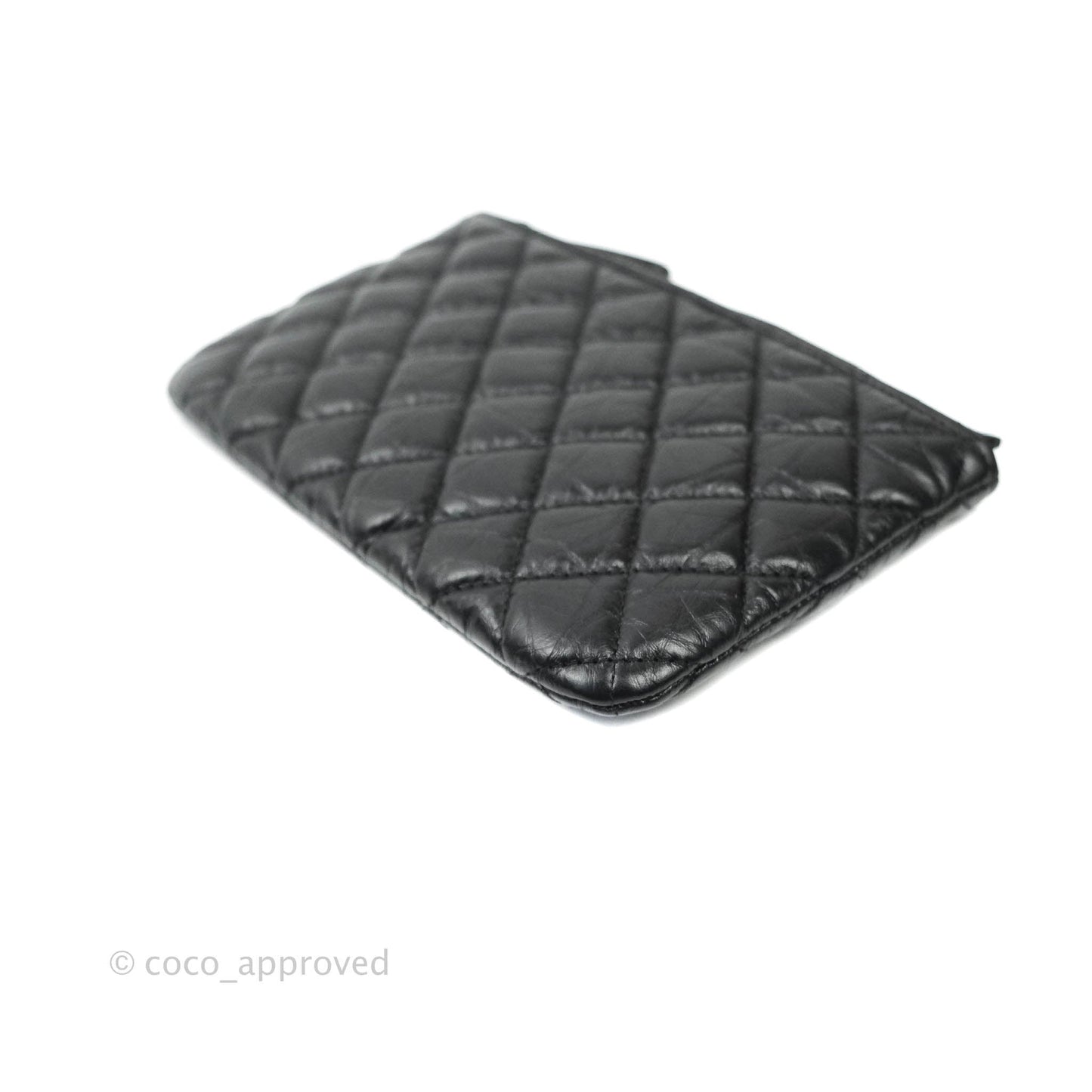 Chanel Quilted Small Reissue O Case Black Aged Calfskin So Black