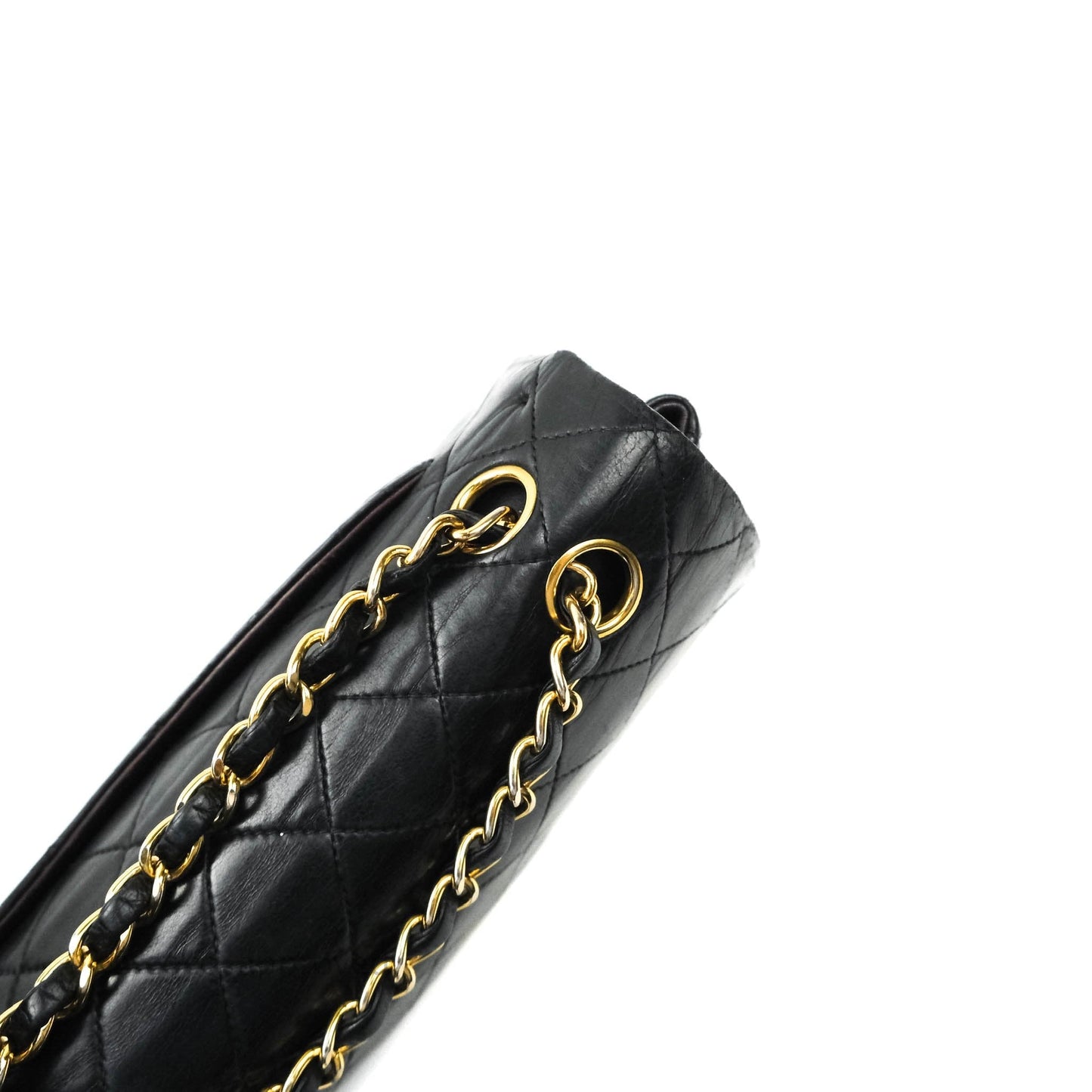 Chanel Classic Vintage Small S/M Flap Black Lambskin 24K Gold Hardware