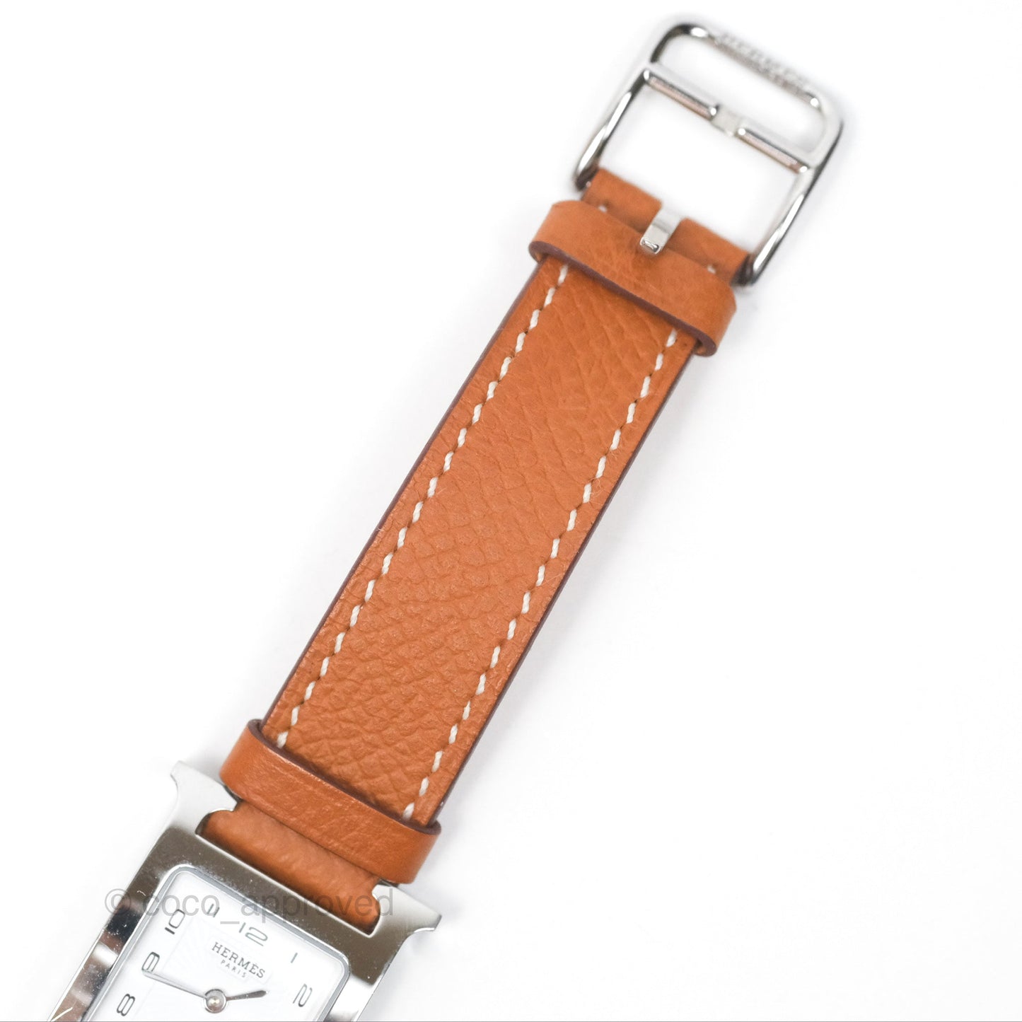 Hermès Heure H Watch Gold Epsom Palladium Hardware