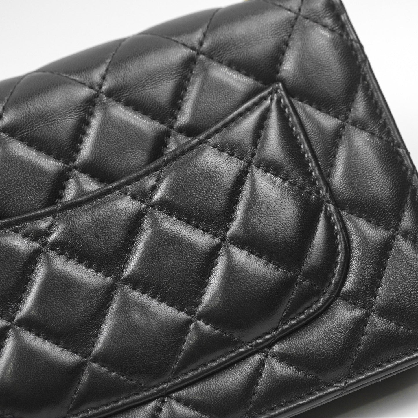 Chanel All Slide Wallet on Chain WOC Adjustable Chain Quilted Black Lambskin 22K