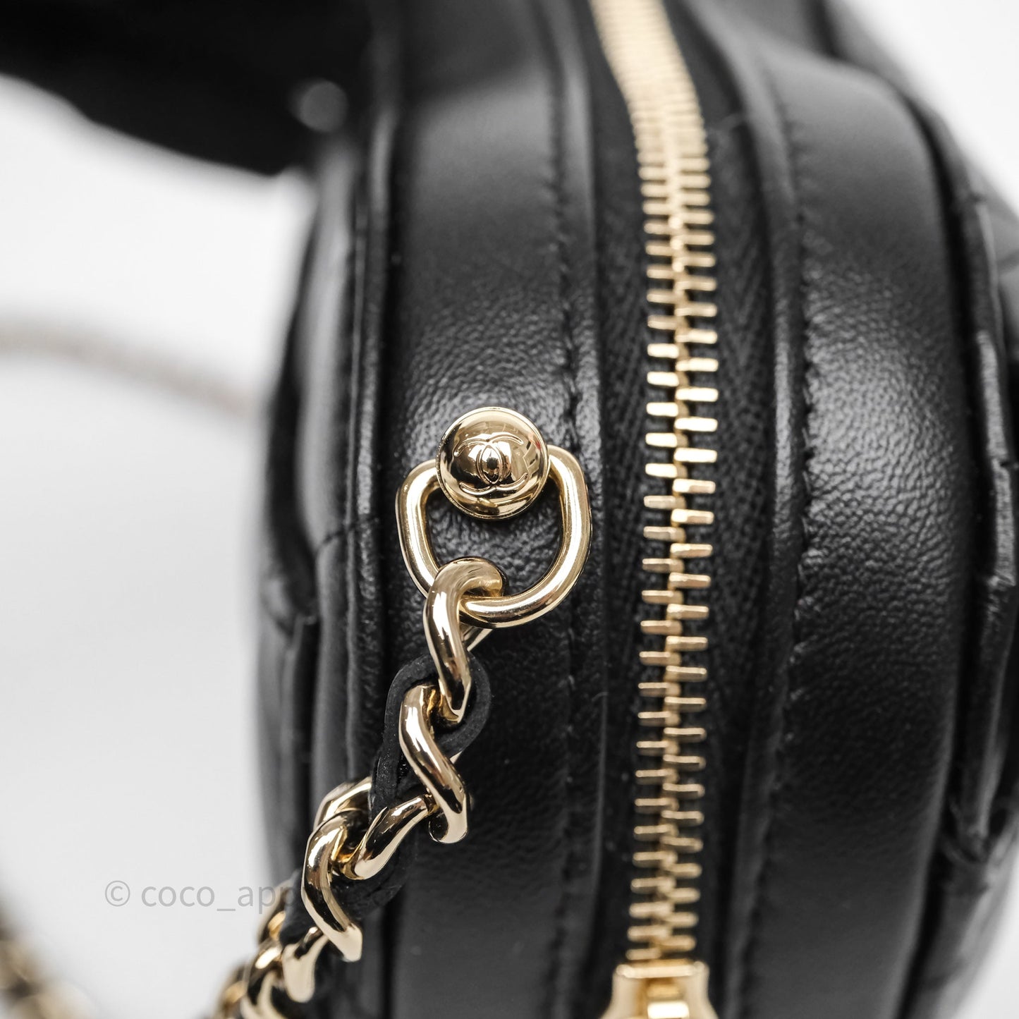 Chanel Small Heart Bag Black Lambskin Gold Hardware