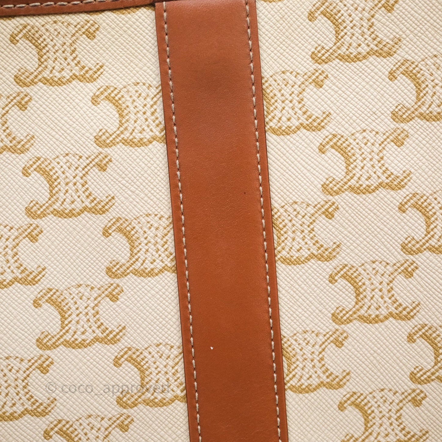 Celine Small Bucket Triomphe Canvas Grege Calfskin