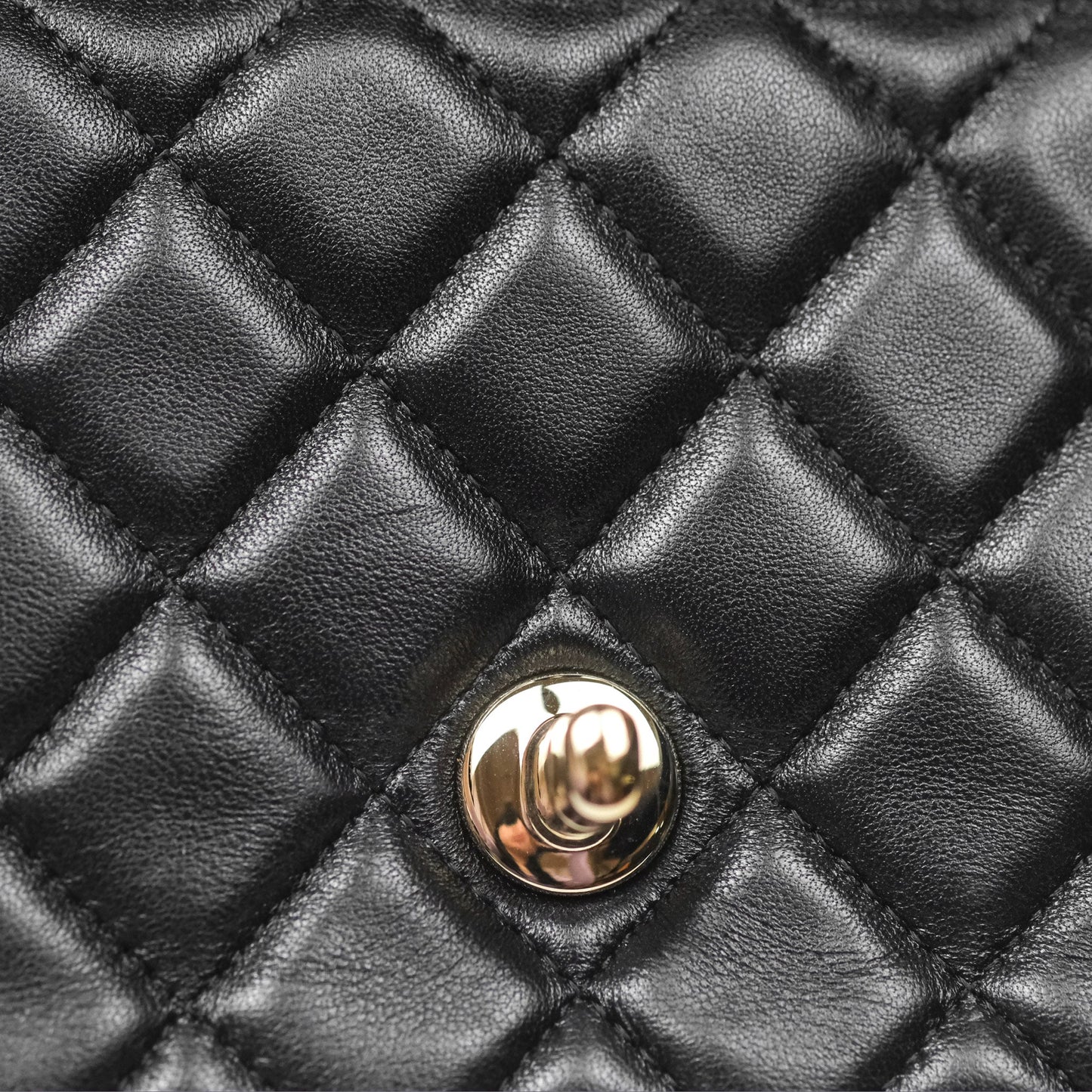 Chanel Mini Rectangular Flap Quilted Black Lambskin Gold Hardware