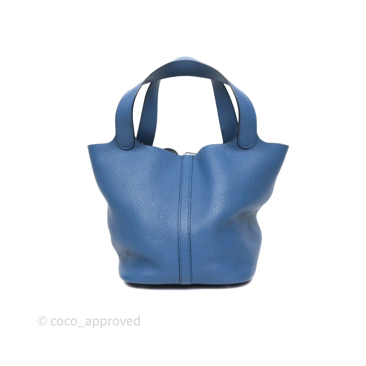Hermès Picotin 22 Bleu Agate R2 Clemence Palladium Hardware