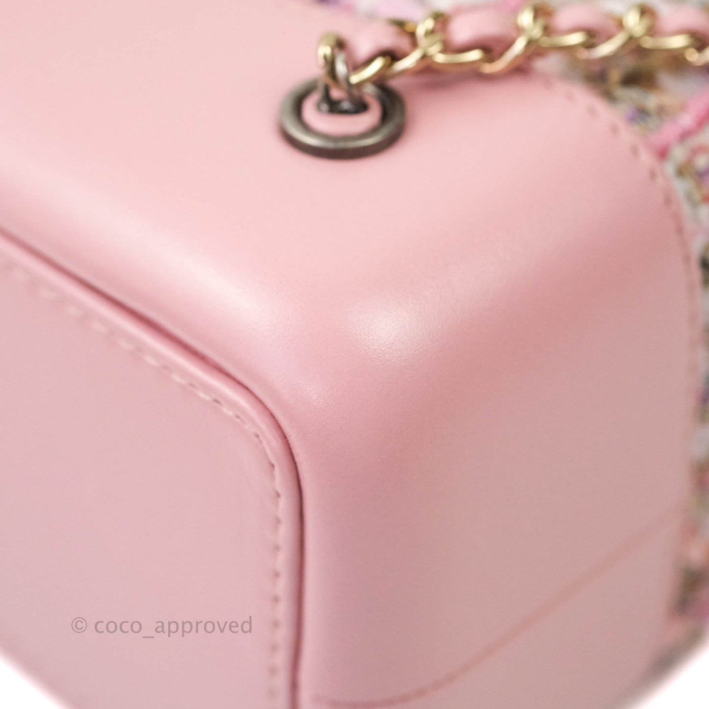 Chanel Gabrielle Small Backpack Pink Tweed Aged Calfskin