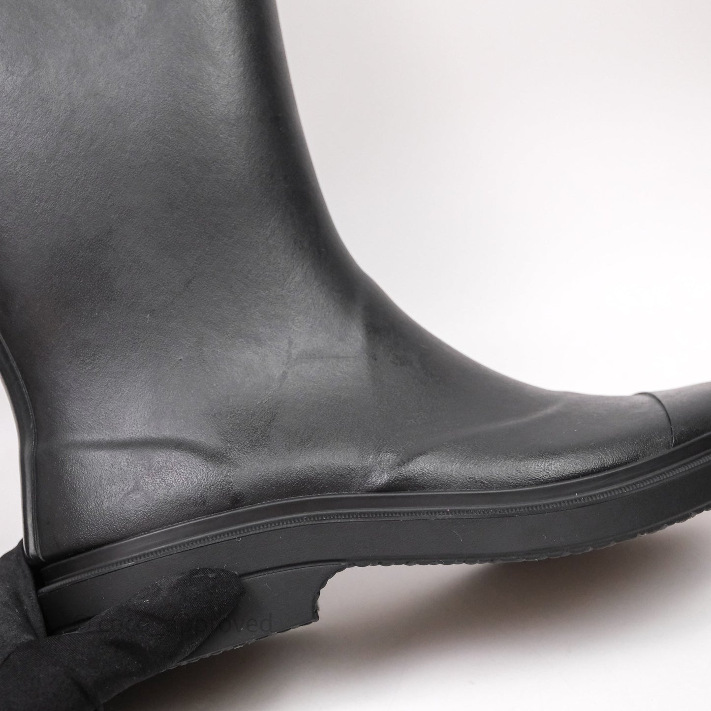 Chanel CC Black Rubber Rain Boots Size 39