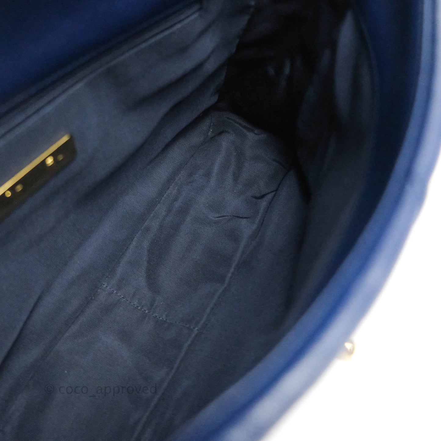 Chanel 19 Medium Blue Mixed Hardware Goatskin