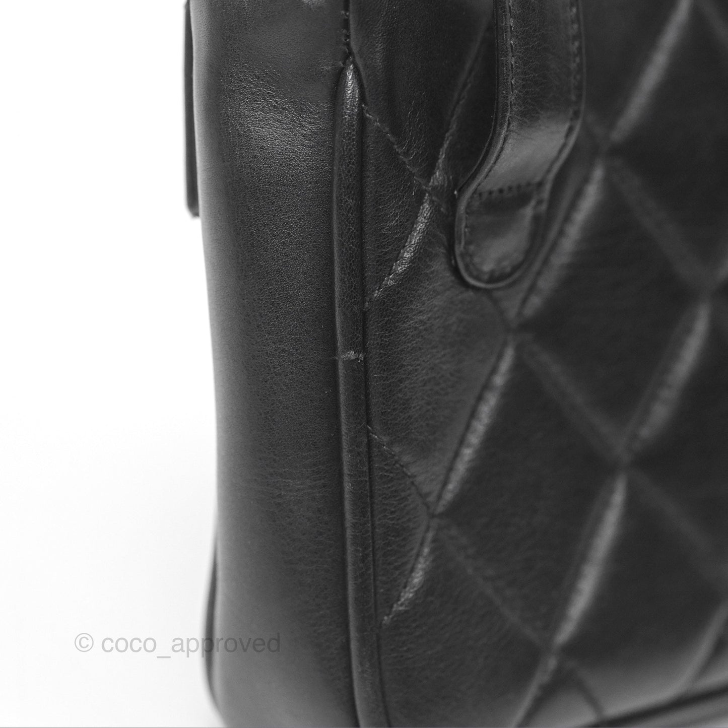 Chanel Vintage Belt Bag Quilted Black Lambskin 24K Gold Hardware