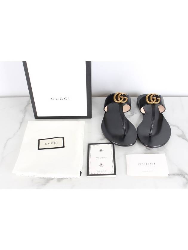 Luxury Gucci Trending 2025 Marmont leather flip flops