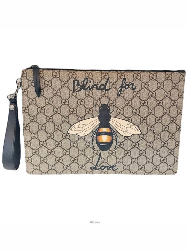 Luxury Gucci Trending 2025 473904 GG logo supreme bee clutch bag
