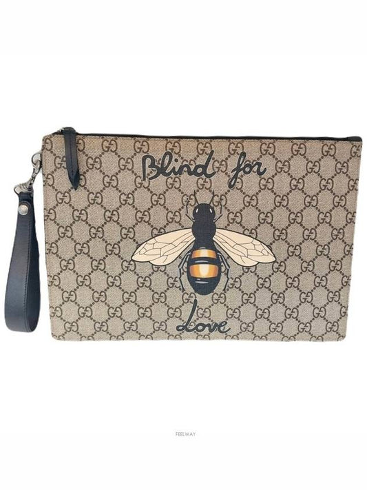 Luxury Gucci Trending 2025 473904 GG logo supreme bee clutch bag