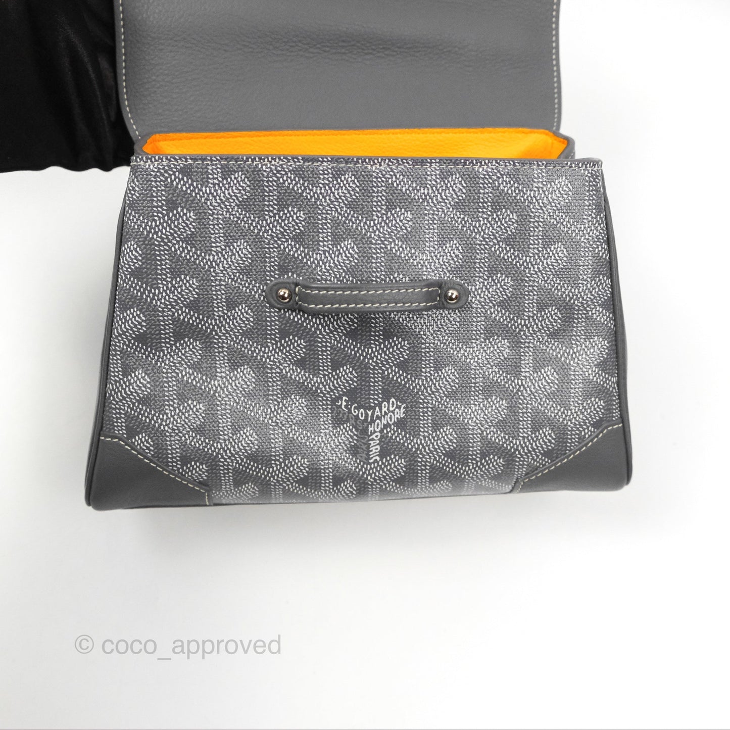 Goyard Saïgon Mini Bag Chevroches Calfskin Grey Silver Hardware
