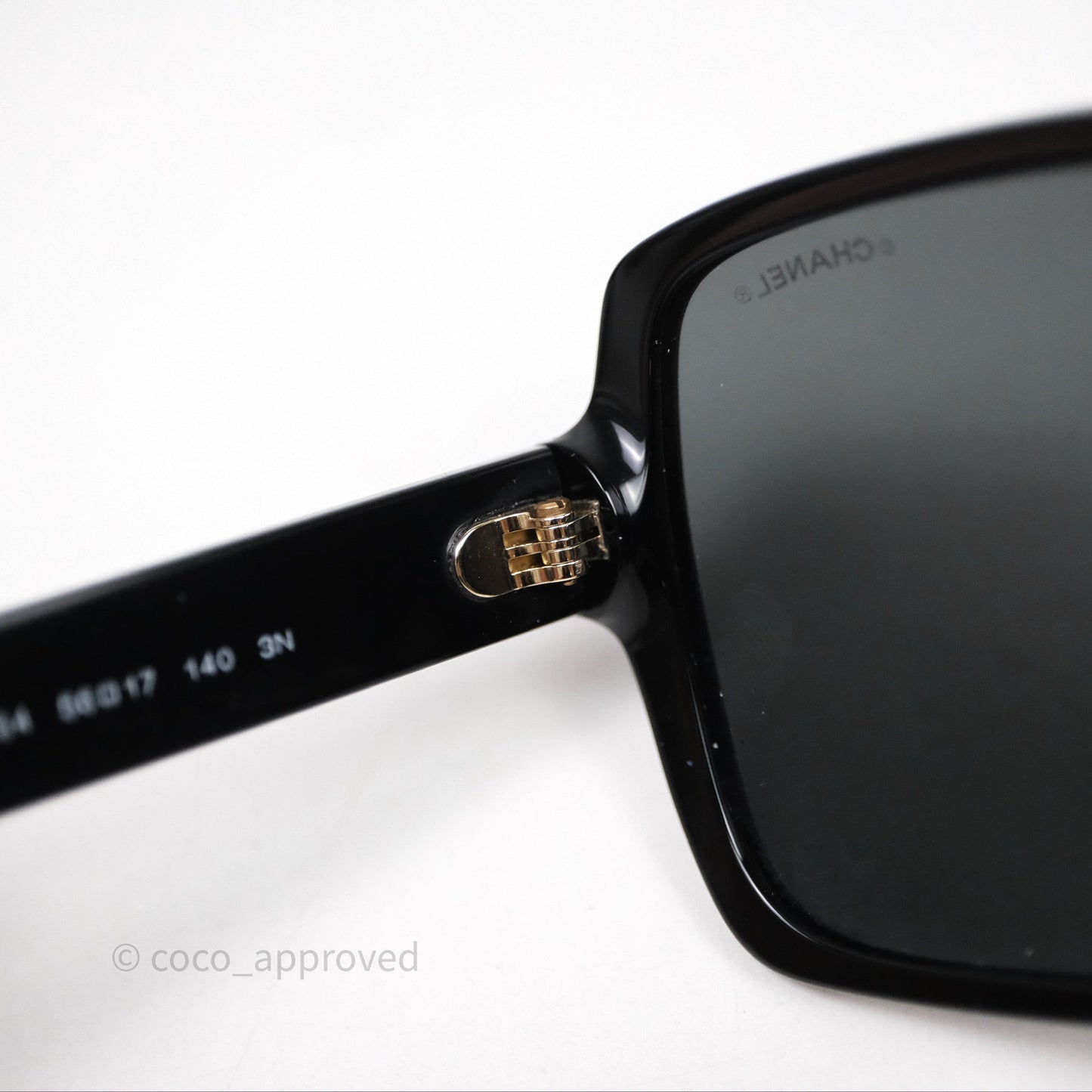 Chanel Square Sunglasses Black Acetate
