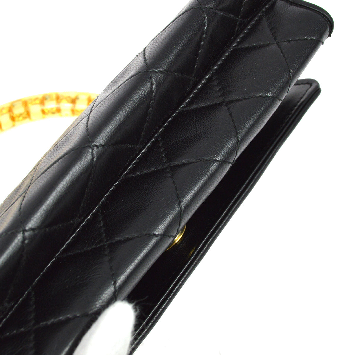 Luxury Chanel 1989-1991 Black Lambskin Handbag