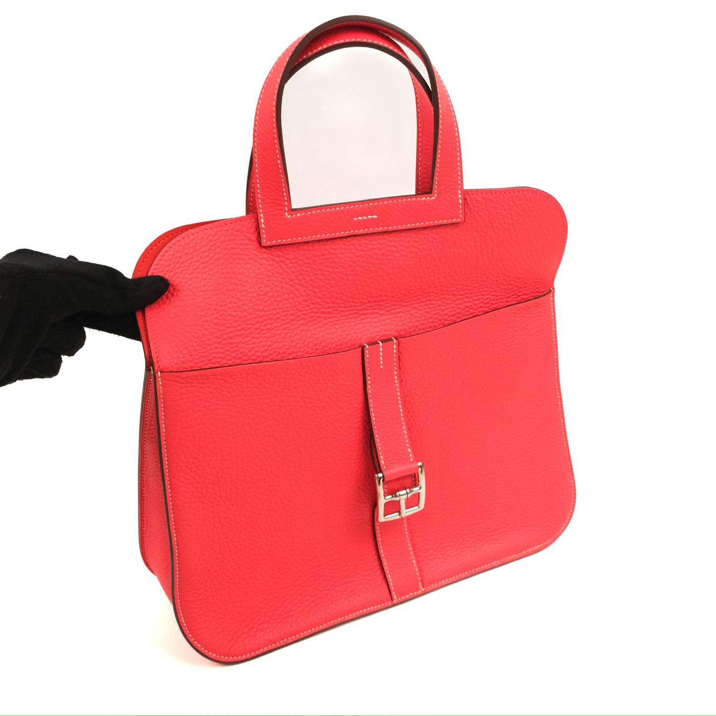 Hermès Halzan 31 Red Palladium Hardware