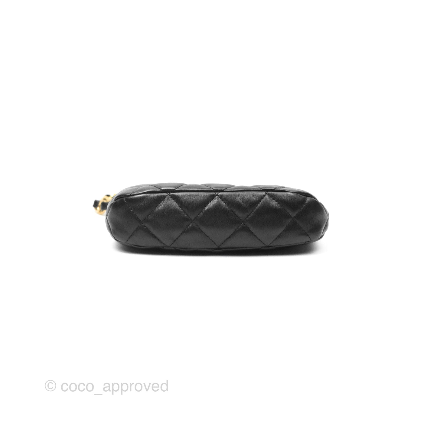 Chanel Small Hobo Bag CC Chain Black Calfskin Aged Gold Hardware 22K