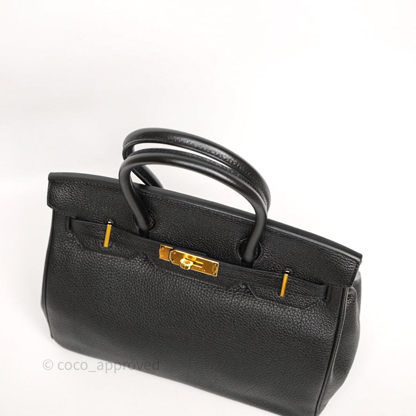 Hermès Birkin 30 Black Noir 89 Togo Gold Hardware